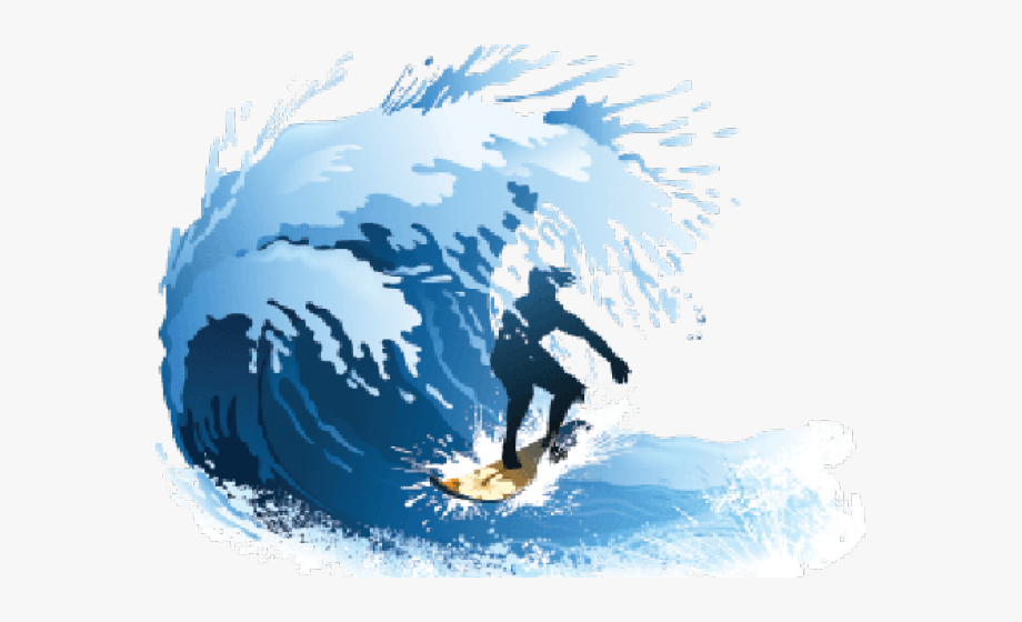 Surfing wave clipart.