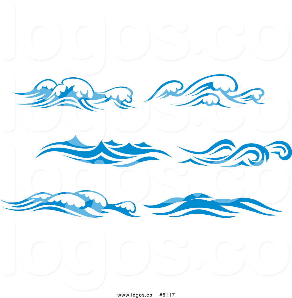 Royalty Free Clip Art Vector Logos of Blue and White Ocean