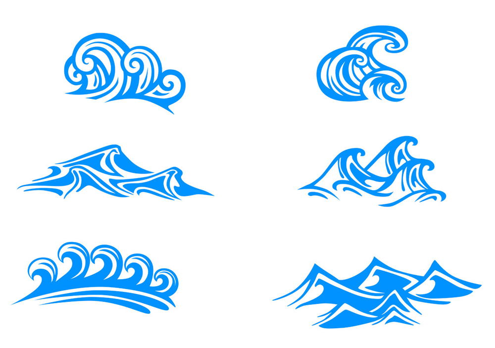 Wave free vector.