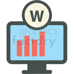 Website statistics web hosting vector icons