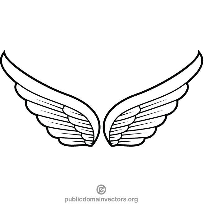 Wings clip art vector graphics