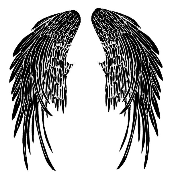 Drawings Of Angel Wings