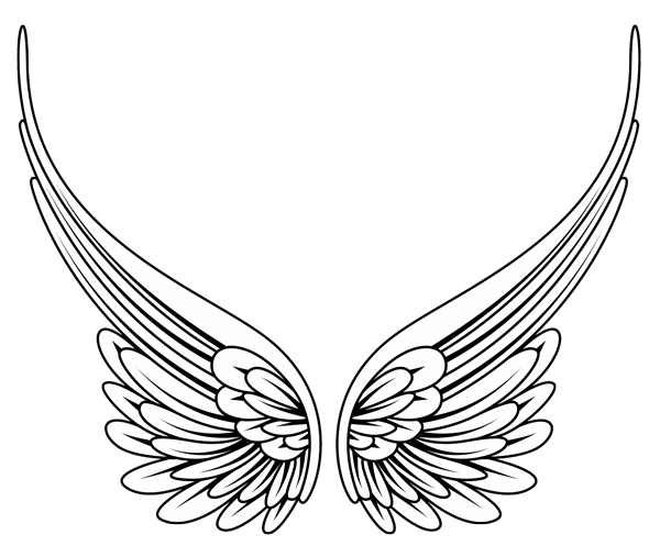 Angel wing clipart.