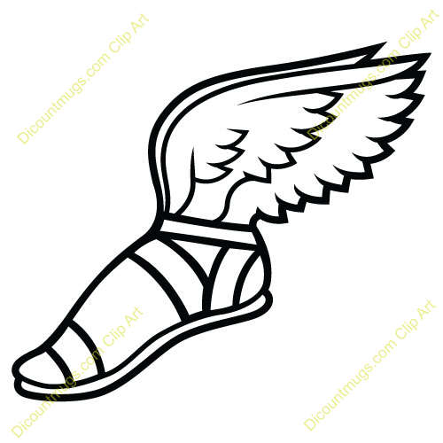 clipart wing hermes
