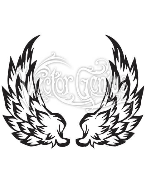 Simple Graphic Wings ClipArt