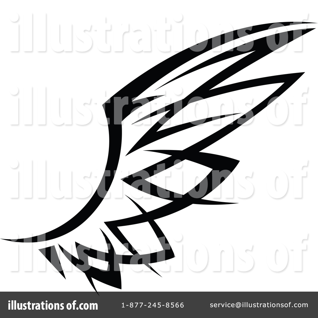Tribal wing clipart.
