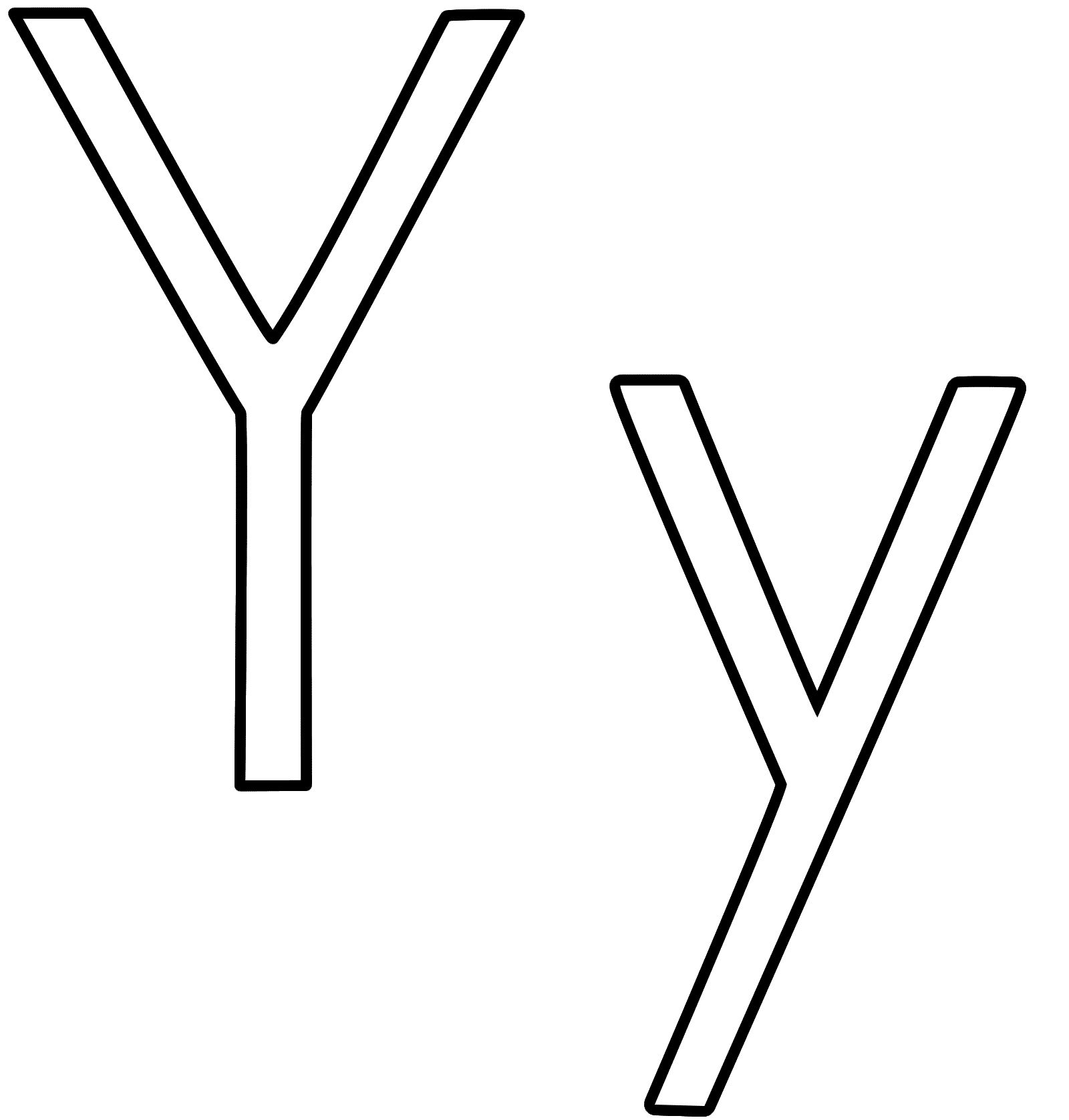 Letter Y Clipart Small Tracing Pictures Black And White