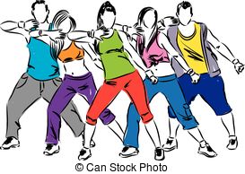 Zumba fitness Vector Clipart Royalty Free
