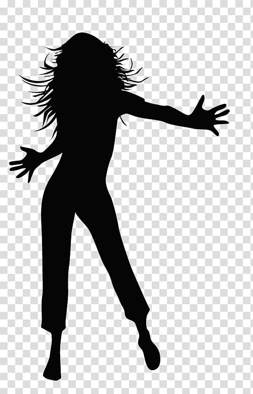 Silhouette of woman illustration, Dance Silhouette Drawing