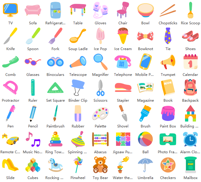 Free Vector Common Objects Clipart and Examples