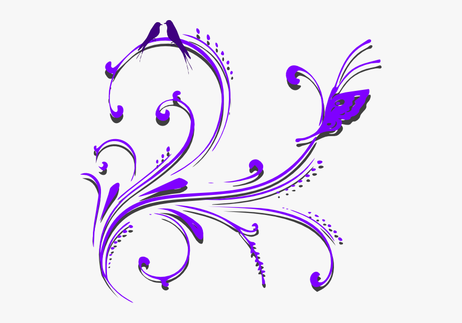 Picture Library Stock Purple Scroll Clipart