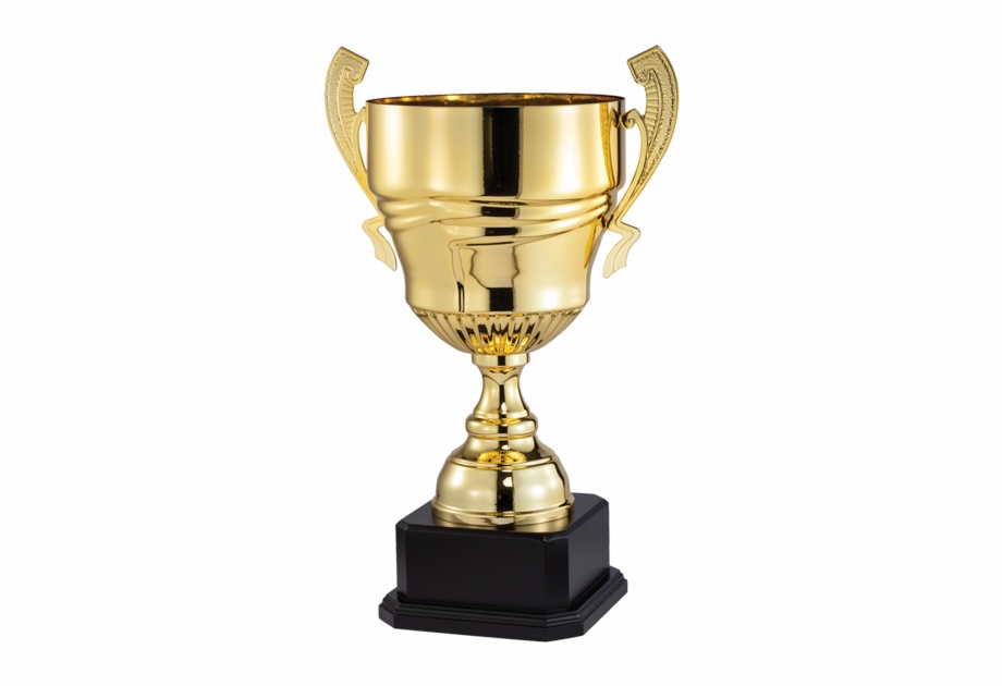 Wavy Rings Gold Trophy Cup