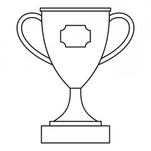 Trophy Cup Award Icon Outline Style Vector