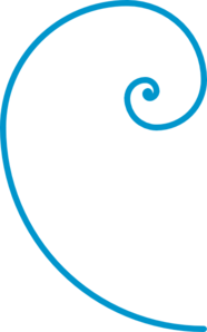 Fibonacci Spiral Blue clip art