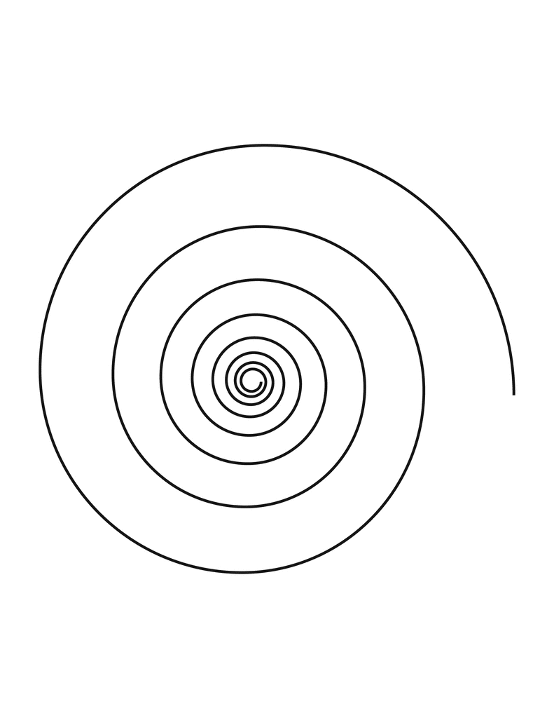 Spiral lines clipart.