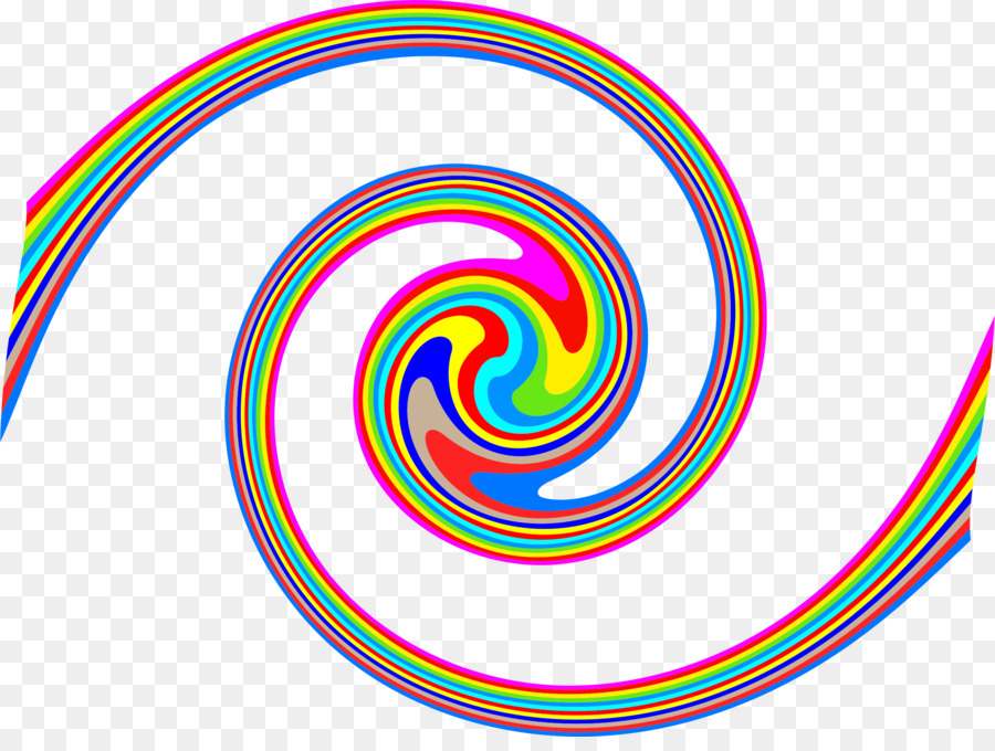 Spiral rainbow clip.