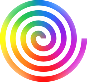 Rainbow spiral clip.