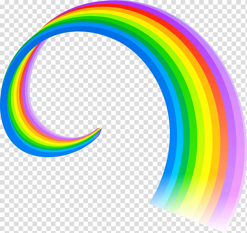 Rainbow illustration, Spiral Rainbow transparent background