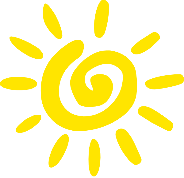Yellow Spiral Sun Clip Art at Clker