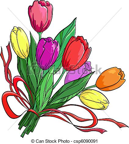 Bukiet, kwiat, tulipany