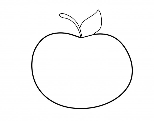 Apple Outline Clipart Free Stock Photo