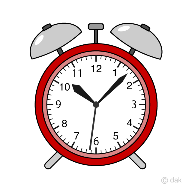 Free Red Alarm Clock Clipart Image