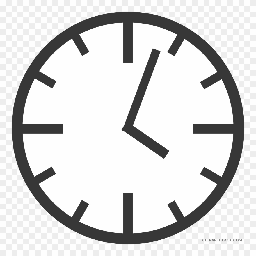 Graphic Library Black And White Clipart Clock