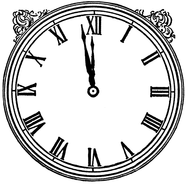 Old clock clipart.