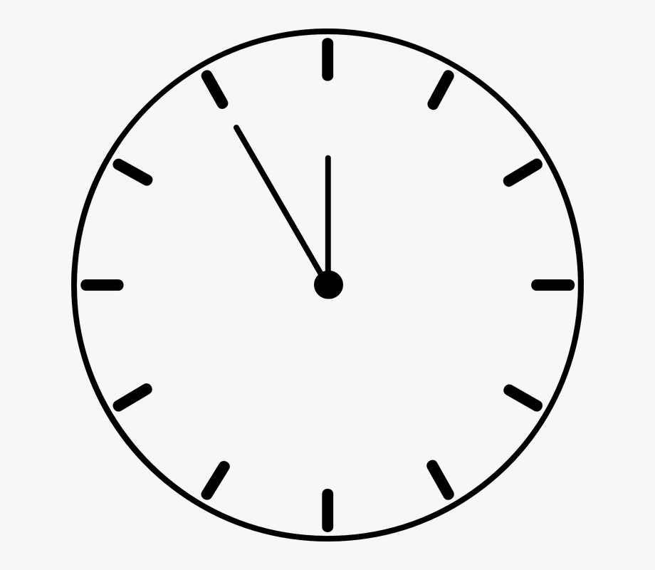 Clock Clipart Black And White Png