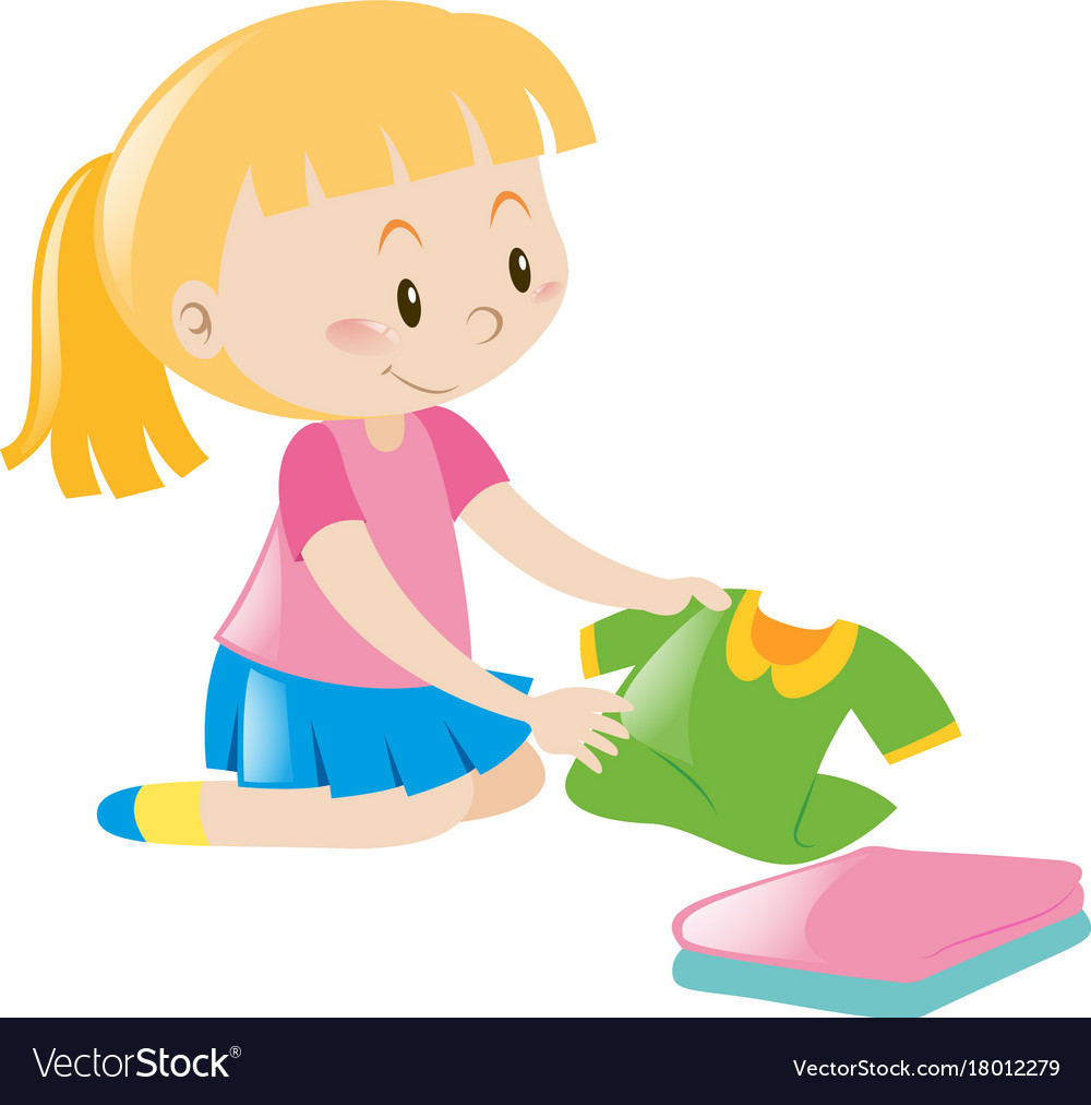 Folded clothes clipart