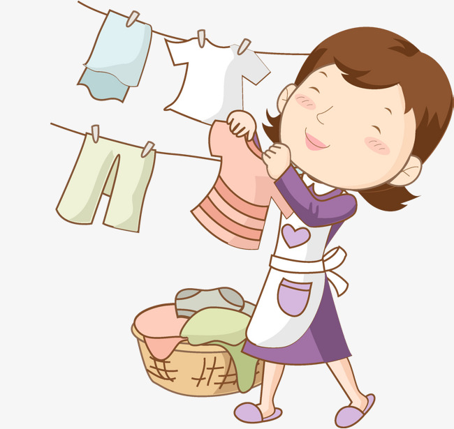 Hanging clothes clipart.