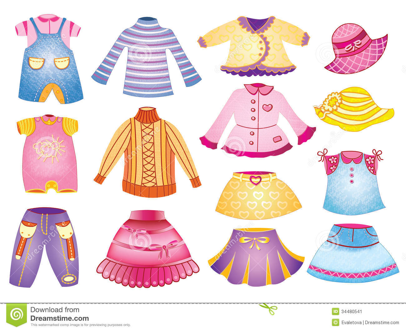 Kids clothes clipart free