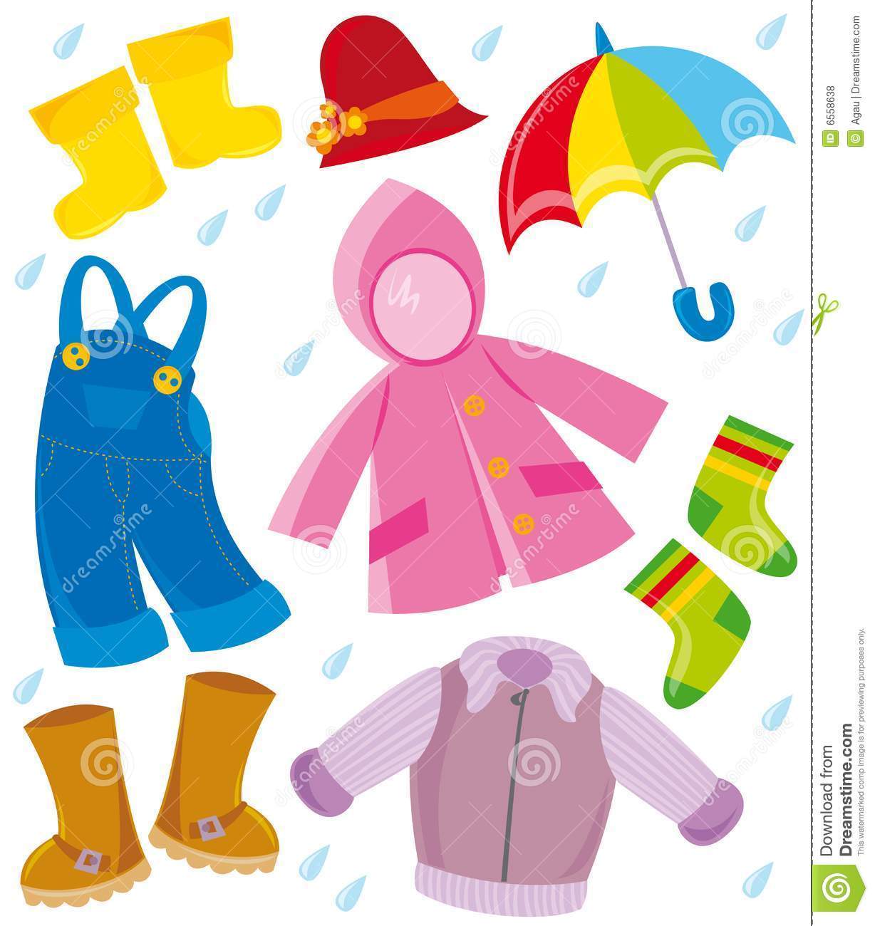Spring clothing clipart.