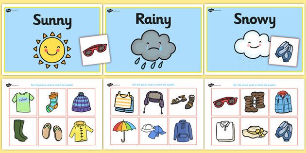 Weather Clothes Sorting Activity