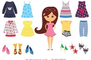 Sunny day clothes clipart