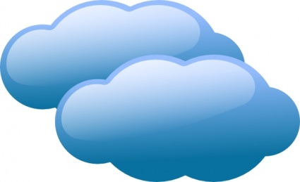 Blue Clouds clip art free vector