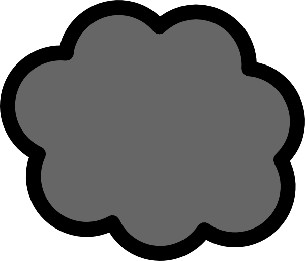 Gray Cloud clip art