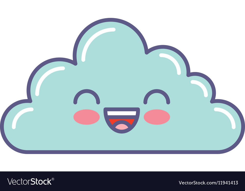 Cute cloud kawaii face