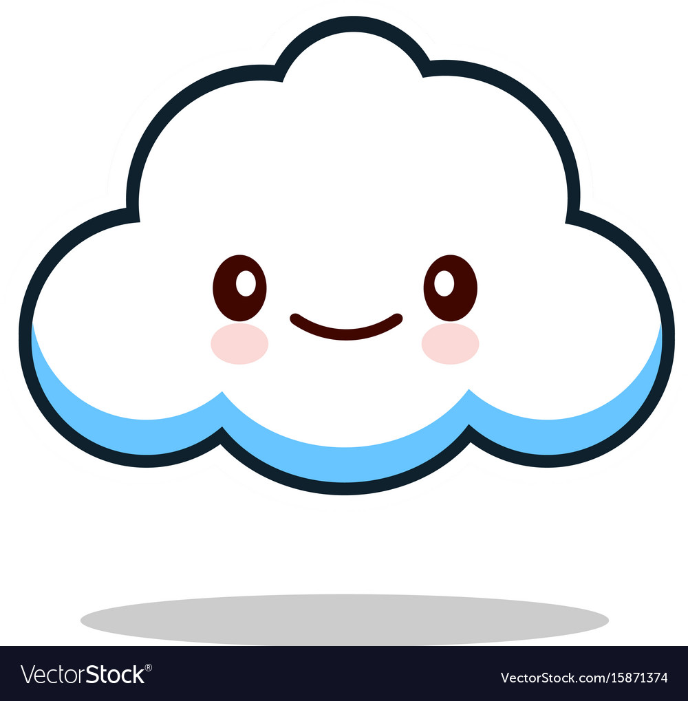 Download Free png Kawaii cartoon white emoticon cute cloud