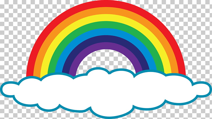 Rainbow Cloud , rainbow, rainbow and cloud illustration PNG