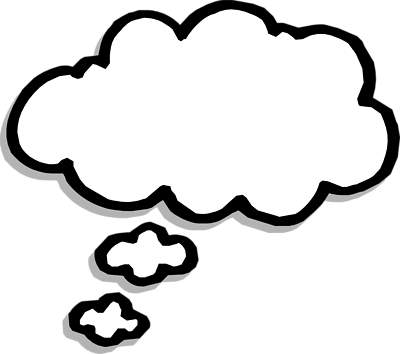 Thinking Cloud Cliparts