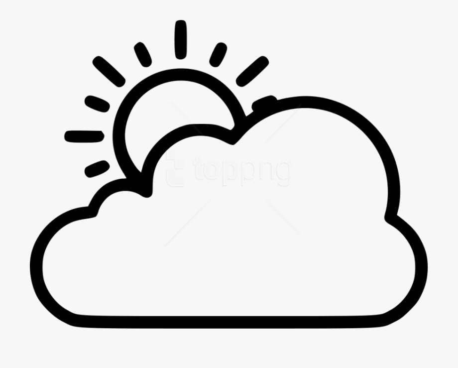 clouds clipart black and white