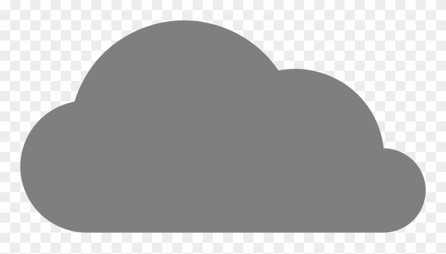 Cartoon grey cloud.