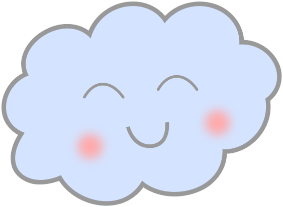 Cute happy cloud.