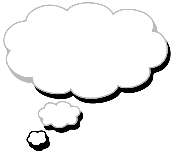 clouds clipart thinking