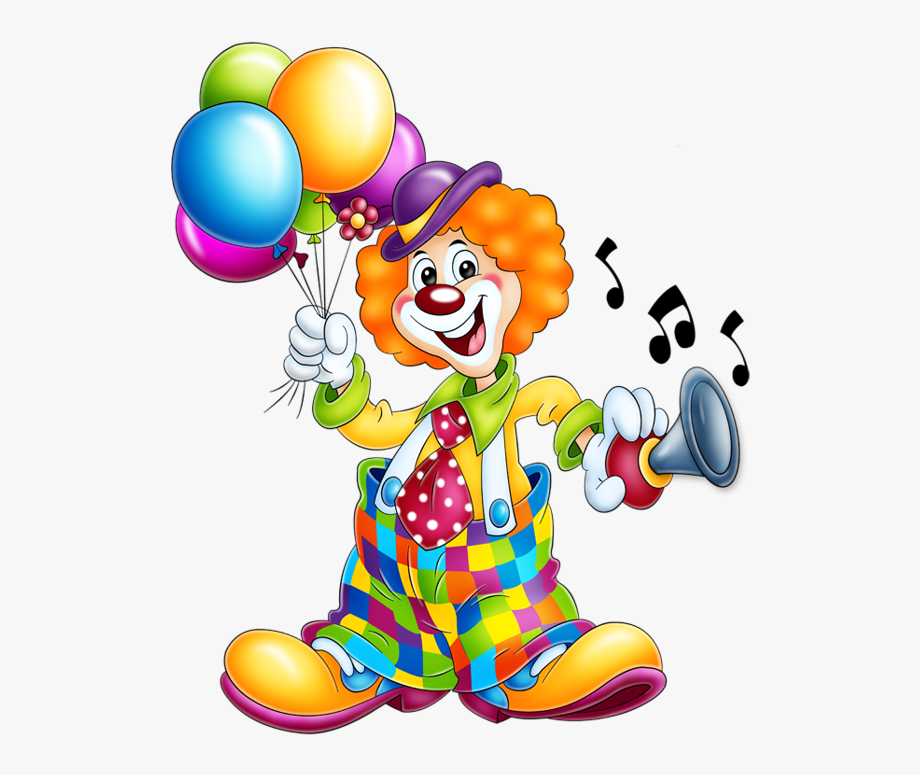 Funny Musical Party Clowns With Balloons