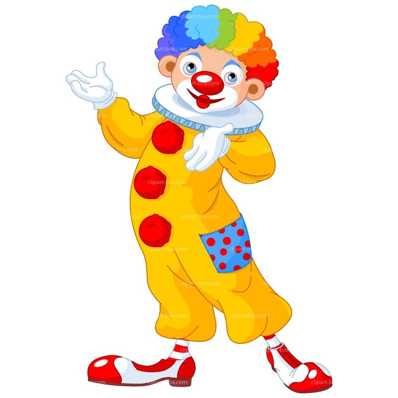 Clown with balloon clipart kid