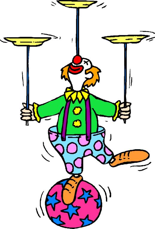 Circus clown clipart