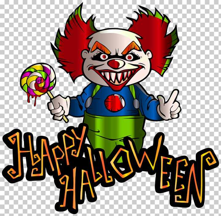 Halloween evil clown.