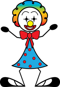 Female Clown Clipart Image